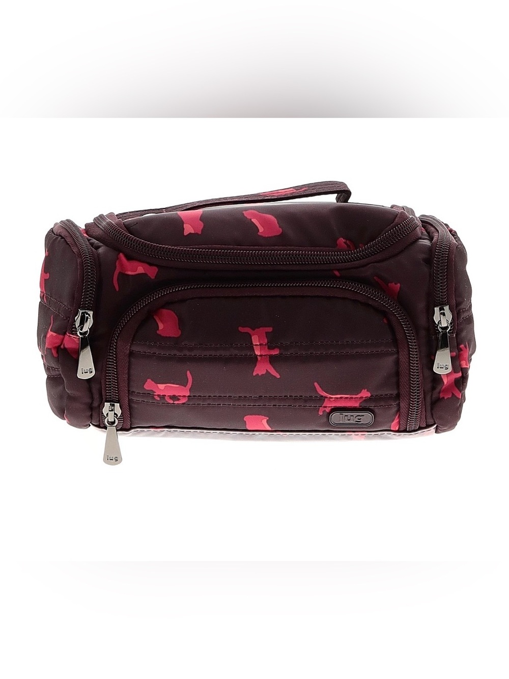 Lug Mini Trolley Cosmetic Case NWOT. Cats Orchids Print. RARE